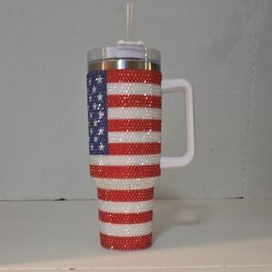 Red and White Insulated Drinkware Tumbler